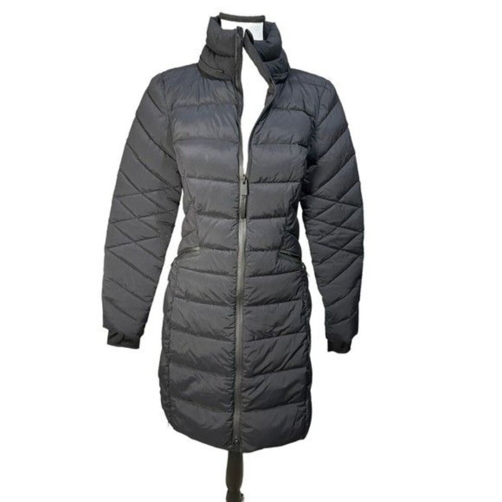 Women's Mark & Spencer Collection Long Puffer Jacket, Black Size 8 WC001